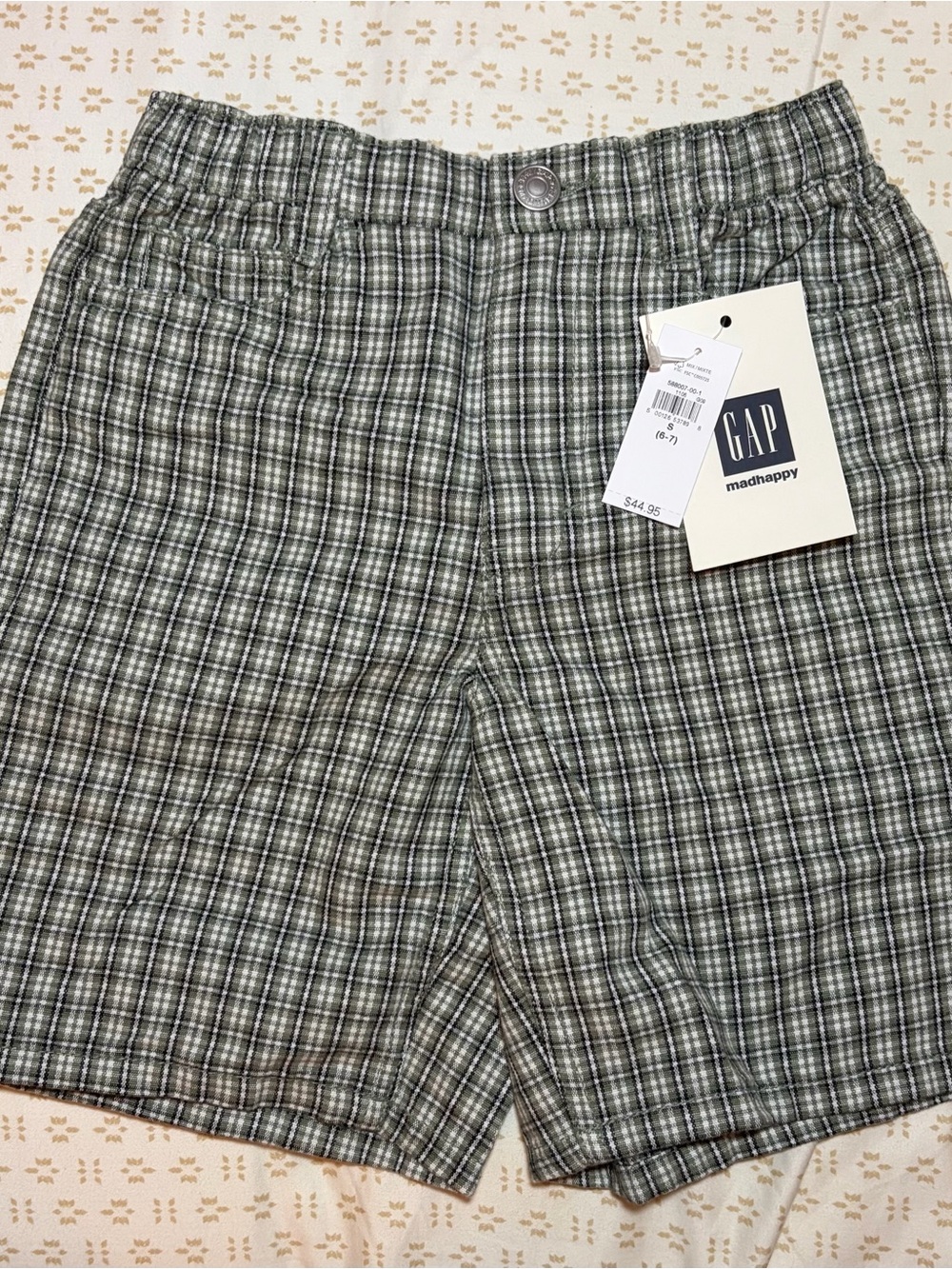Madhappy X GAP Kid’s Green Plaid Shorts